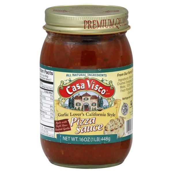 Casa Visco California Garlic Pizza Sauce, 16 Ounce (Pack of 6)