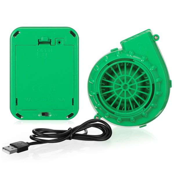 Weewooday Mini Gebläse USB Betrieben Luftgebläse für Aufblasbares Kostüm Tragbar Gebläse Lüfter für Karneval Halloween Cosplay Kostüm(Grün)