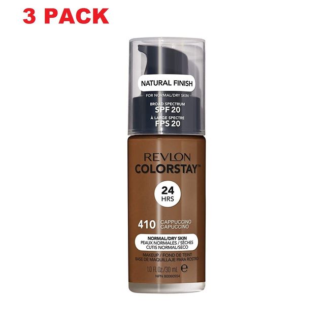 3 PACK Revlon ColorStay Makeup for Norm/Dry Skin SPF 20 Longwear Liquid Found.