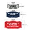 Fancy Refreshments Available Please Help Yourself Sign (Brushed Silver) - Small 1 Pack
