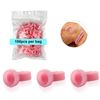 100pcs Soft Silicone Tattoo Ink Rings Pigment Caps Semi-Permanent Microblading Ink Cup Holders Microblading Tattoo Supplies (Pink)