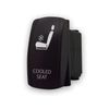 Cooled SEAT - Blue/White - Laser Etched Toggle Switch 20A 12V - Vertical Rocker Switch 5-Pin DPST