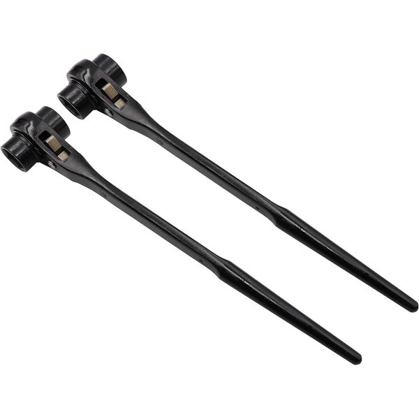 Lby 19Mm 22Mm Ratchet Wrench Set Scaffold Spanner Dual Socket Tool Black