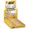 BIC Chrome Platinum Double Edge Safety Razor Disposable Single Blades (100 Pack)