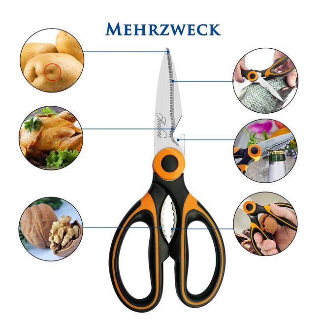 Kitchen Shears Heavy Duty Kitchen Scissors Chicken Fish Meat Cutting Tool