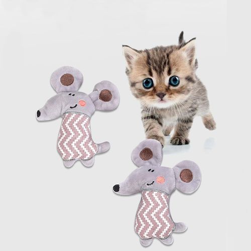 Pubialo 3pcs Cat Mouse Toys for Indoor Cats, Soft and Durable Mouse Cat Toys, Interactive Cat Kicker Toys for Indoor Cats, Promotes Kitten Exercise, (Mouse)