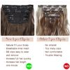 Hair Extensions Clip in 4PCS Medium Brown 20Inch Hair Extension Long Wavy Full Head Clip in Hair Extension Synthetic Fiber Hair Pieces for Women
