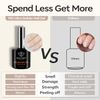Modelones Gel Nail Polish Builder Nail Gel, 7-in-1 Clear Gel Builder for Nails, Hard Gel Builder Nail Strengthener Extension Gel Base Gel Rhinestone False Nail Tips Glue Gel in a Bottle 15ML Hard Gel