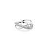 Swarovski Twist ring, White, Rhodium plated, 55