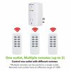 BN-LINK Wireless Remote Control Outlet Plugs with 2 remotes and 5 sockets Indoor