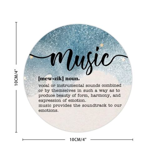 Bomehhjuli Music Vinyl Decal Sticker 10 Pieces Inspirational Quotes Stickers Pack Dictionary Artwork Durable Sticker Vinyl Aesthetic Stickers for Water Bottles Laptop Waterproof Vinyl Stickers 4inch
