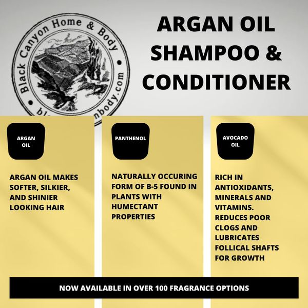 Black Canyon Pecan Pie Scented Argan Oil Hair Shampoo and Conditioner Set, 16 Oz