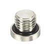 PATIKIL M16*2 Internal Hex Head Pipe Fitting Plug, 2 Pack Male Thread 45# Steel Socket Plug with Sealing Ring for Terminate Pipe Ends