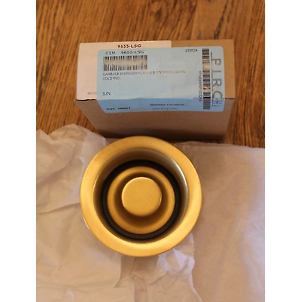 California Faucets Garbage Disposer Flange/Stopper Lifetime Satin Gold 9655-lsg