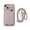 HanaRo iPhone 15Plus Light Purple iPhone 15 Plus Case Smartphone Case with Mirror Quilting Back Pocket