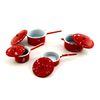 Dollhouse Miniature 1:12 Scale 8 Pc RED Spatterware Set #Ma2106r
