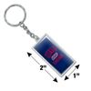 GRAPHICS & MORE Rectangle UIC Flames Keychain in Chrome Plated Metal