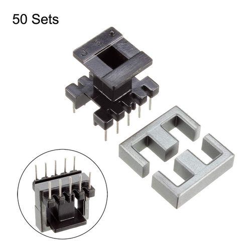 uxcell 50 Sets EE16 5 with 5pin Transformer Bobbin PC40 Ferrite Core Vertical 100 Ferrite Halves and 50 Bobbin