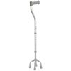 Aluminium Height Adjustable Quad Cane Walking Stick | 14 x 14 cm