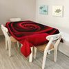 Walmsco Tablecloth Red Rose Decor For Dining Room Kitchen Rectangular Table Cover 132 * 178cm