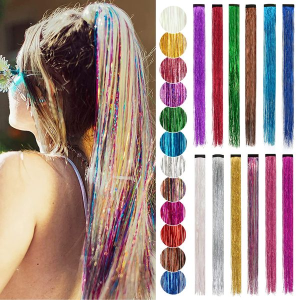 Hawkko Color Extensions, Hair Tinsel Extensions, Hair Ornaments, Hair Extensions, One Touch, Colorful, Sparkle, Tinsel Extension, One-Touch Mesh Extension, Smooth Mesh, Stylish, Halloween, Festivals,