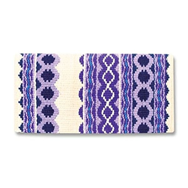 Mayatex Riverland Saddle Blanket, Cream/Show Purple/Eve Lilac, 36 x 34-Inch