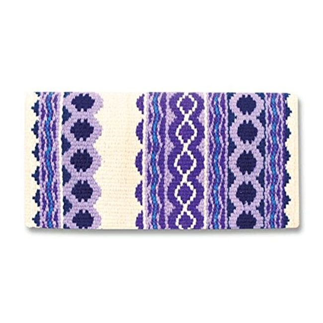 Mayatex Riverland Saddle Blanket, Cream/Show Purple/Eve Lilac, 36 x 34-Inch