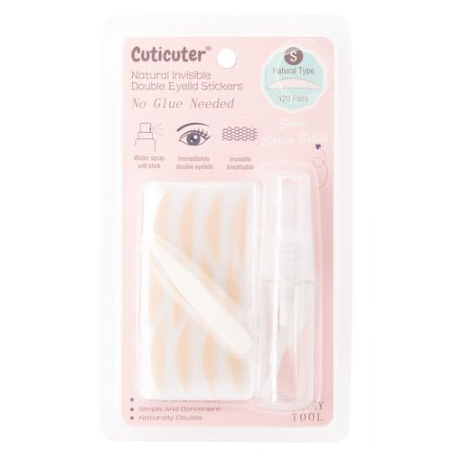 YOYCOOL Cuticuter 120pieces Eyelid Tape, Invisible Eyelid Lift Strips, Natural Fiber Waterproof Eye Lids Strips For Hooded Eyes, Droopy Lids (Wide)