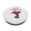 Christmas Power Drill Builder DIY Construction Worker Funny PopSockets Adhesive PopGrip