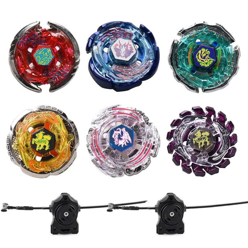 Gyros 6 Pack Bey Burst Battling Tops Metal Fusion Starter Set with ...