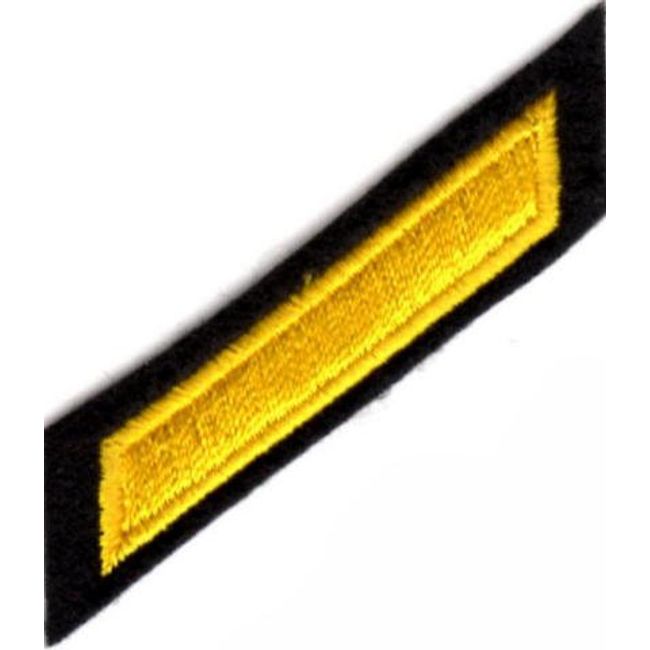 Uniform Service Hash Marks - Medium Gold on Black Felt Backing - 1 Hash