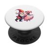 dancing couple valentines day funny gnome PopSockets Swappable PopGrip