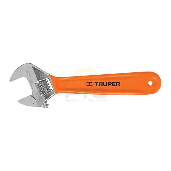 Truper PET-6X Adjustable wrench (parakeet) 6" chromed PVC handle