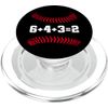 6+4+3=2 Double Play 643 Baseball Player Softball Baseballer PopSockets PopGrip for MagSafe