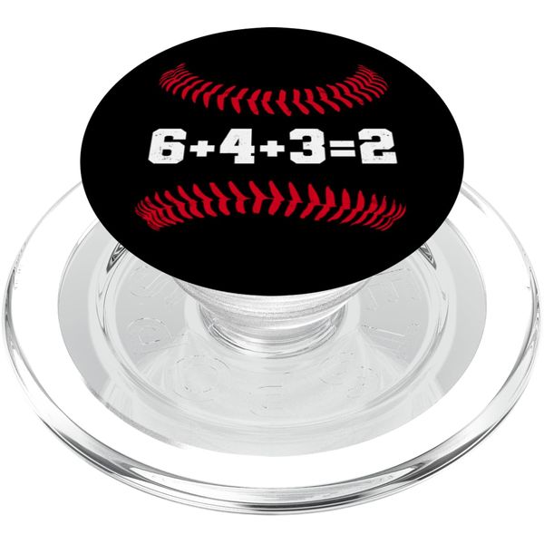 6+4+3=2 Double Play 643 Baseball Player Softball Baseballer PopSockets PopGrip for MagSafe