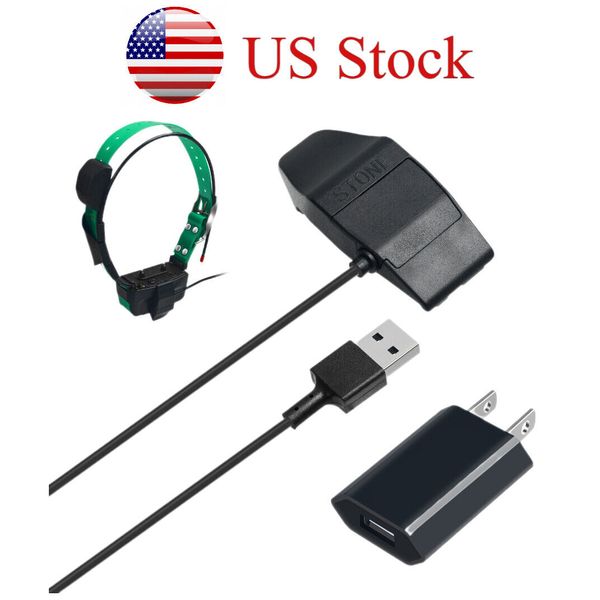 US Stock Charger For Garmin Dog Barking TT15 T5 Clip Collar Cable USB Adapter