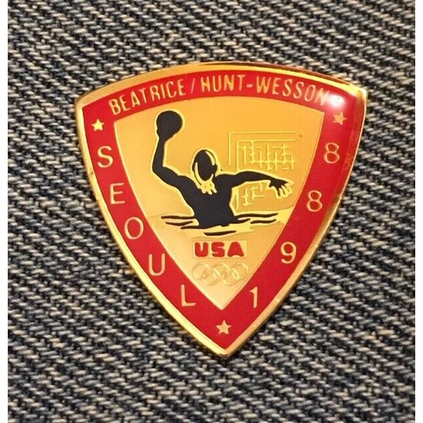 Water Polo Olympic Pin~Sponsor~Beatrice~Hunt~Wesson~1988 Seoul, Korea