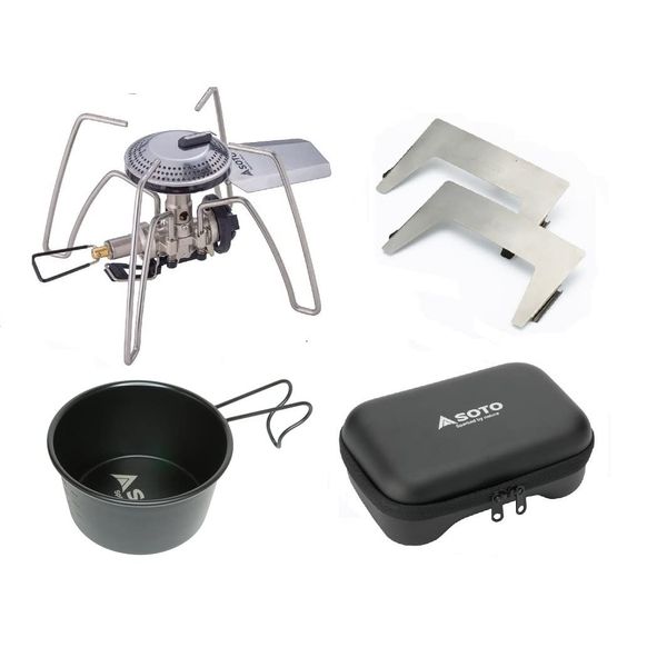 SOTO ST-340 + 2 Piece Regulator Stove Range Set (Includes SOTO New Black Shell Cup)