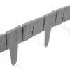 KCT 1 Pack - Grey Stone Cobble Effect Garden Lawn Border Edging Interlocking Path Edge - 10 Pieces Total