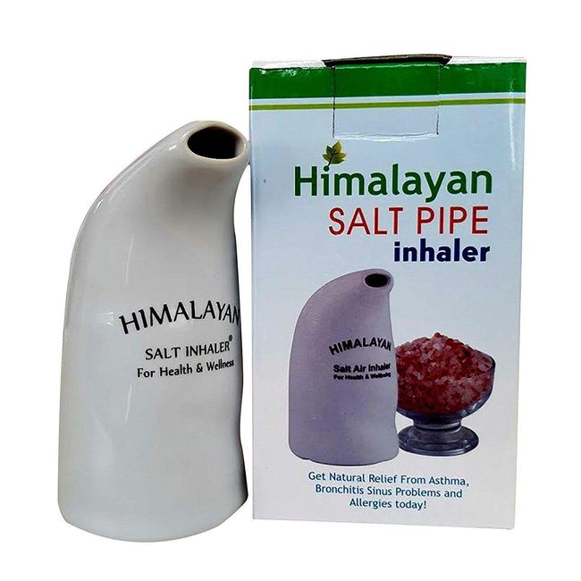 New Salt Inhaler Pipe Himalayan Crystal Salt Pipe Inhaler with 200Grm of Himalayan Salt Included