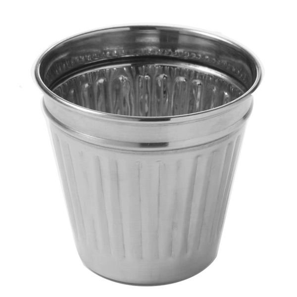 American Metalcraft Oscar Stainless Steel Trash Can, 14 oz.