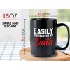 Data Scientist Coffee Mug 15oz Black - Easily Distracted By Data - Scientific Data Mining Machine Learning Professional Analyzing Mathematics