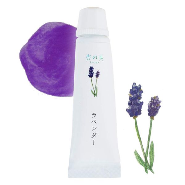 GRASSE TOKYO Incense Ingredients "Murasaki" (PU) Lavender 0.3 fl oz (7 ml) kanogu "Purple" (Watercolor paint with fragrance) H 3.1 x W 1.2 x D 0.6 inches (78 x 29 x 16 mm)