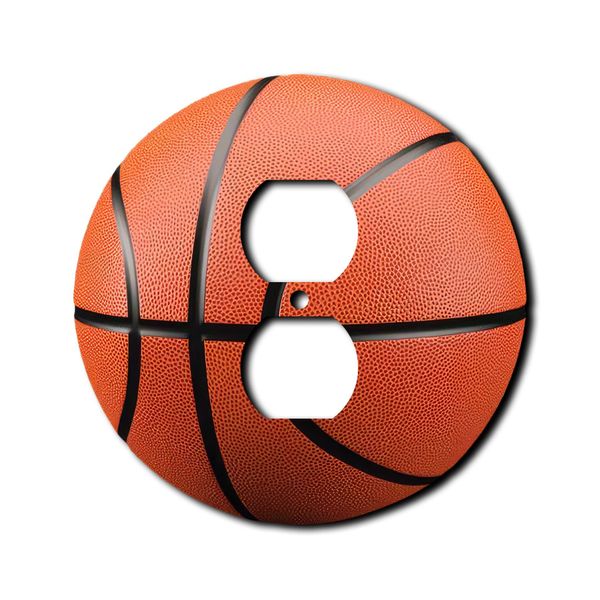 Off The Wall Plates - Basketball Decorative Acrylic Electrical Cover - Single Outlet