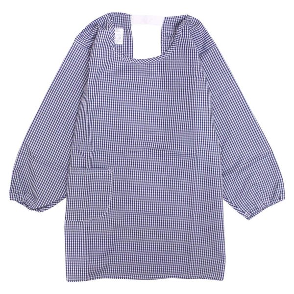 Timely tm101 Lunch Apron, Checkered Pattern, Kappo Clothing, School, Children's Apron, Elementary School, gingham navy