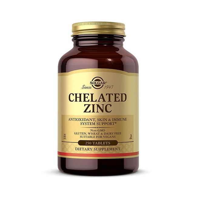 Solgar Chelate Chelated Zinc - 250 Tablets