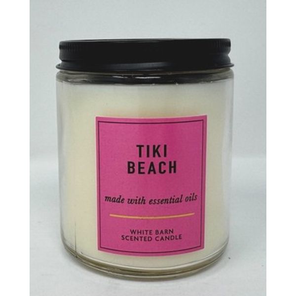 Bath & Body Works White Barn TIKI BEACH Single Wick Jar Candle, 7oz