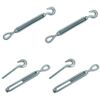 5/8" x 6" Turnbuckle HOOK EYE Pulley Galvanized Drop Forge 2250 Lb Capacity 4Pcs
