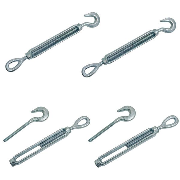 5/8" x 6" Turnbuckle HOOK EYE Pulley Galvanized Drop Forge 2250 Lb Capacity 4Pcs