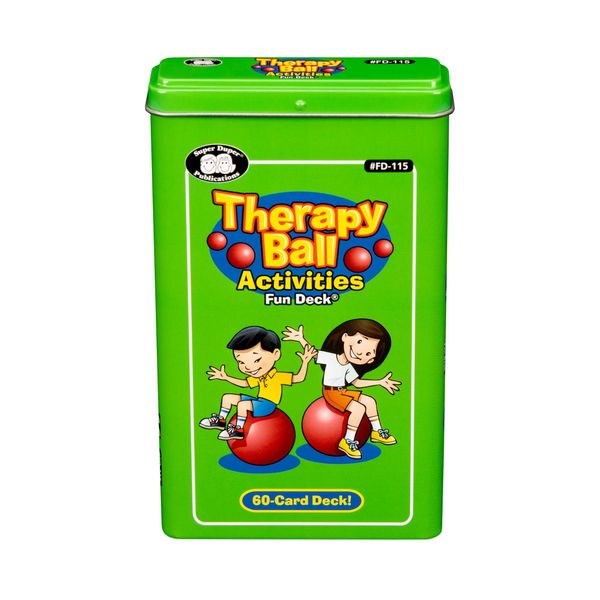 Super Duper Publications | Therapy Ball Activities Fun Deck | Upper Body and Core Strength Flash Cards | Educational Learning Materials for Children